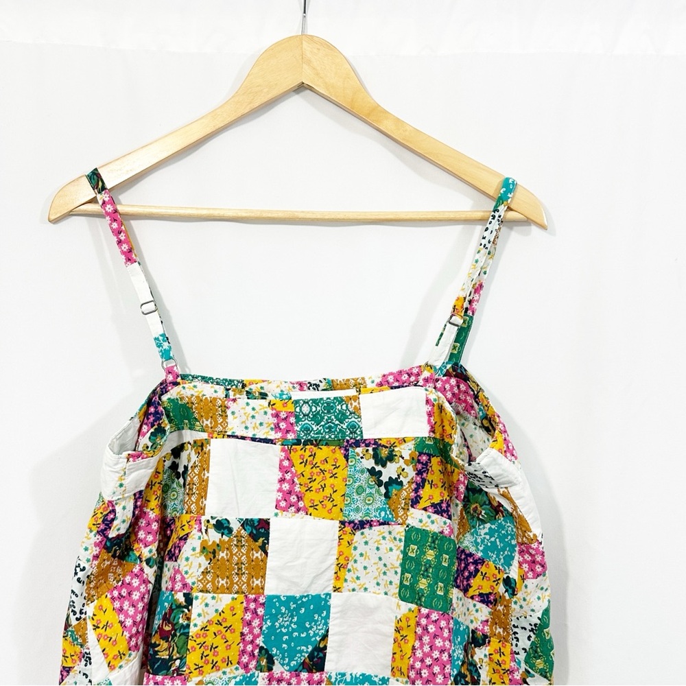 NWT Anthropologie Patchwork Button Boho Western Down Cami Tank Top - Picture 7 of 11